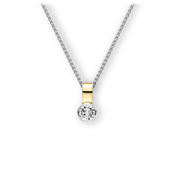 Collier in Weißgold 585 Gelbgold 585 mit 0,5 ct. Brillant tw, vs von 123gold - E-3WIYR-WG5-1IV4L1Z Collier in Weißgold 585 Gelbgold 585 mit 0,5 ct. Brillant tw, vs von 123gold - E-3WIYR-WG5-1IV4L1Z