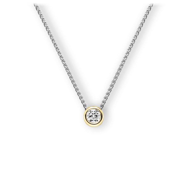 Collier in Weißgold 585 Gelbgold 585 mit 0,5 ct. Brillant tw, vs von 123gold - E-3WJJZ-WG5-1IV4L1Z Collier in Weißgold 585 Gelbgold 585 mit 0,5 ct. Brillant tw, vs von 123gold - E-3WJJZ-WG5-1IV4L1Z