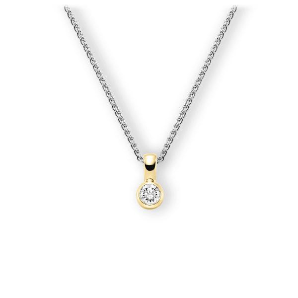Collier in Weißgold 585 Gelbgold 585 mit 0,5 ct. Brillant tw, vs von 123gold - E-3WK2X-WG5-1IV4L1Z Collier in Weißgold 585 Gelbgold 585 mit 0,5 ct. Brillant tw, vs von 123gold - E-3WK2X-WG5-1IV4L1Z