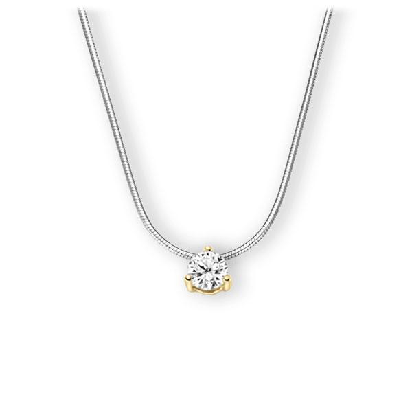 Collier in Weißgold 585 Gelbgold 585 mit 0,5 ct. Brillant tw, vs von 123gold - E-3WK4S-WG5-1IV4KGZ Collier in Weißgold 585 Gelbgold 585 mit 0,5 ct. Brillant tw, vs von 123gold - E-3WK4S-WG5-1IV4KGZ