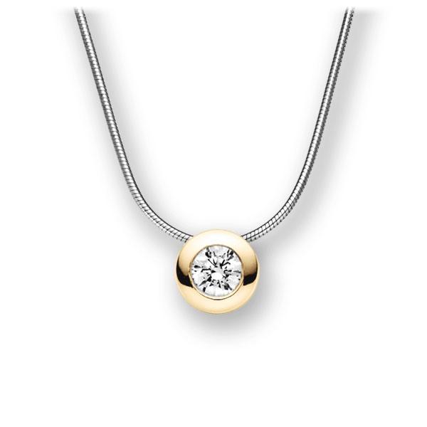 Collier in Weißgold 585 Gelbgold 585 mit 0,5 ct. Brillant tw, vs von acredo - A-10LNVX-WG5-1IV4L1Z Collier in Weißgold 585 Gelbgold 585 mit 0,5 ct. Brillant tw, vs von acredo - A-10LNVX-WG5-1IV4L1Z