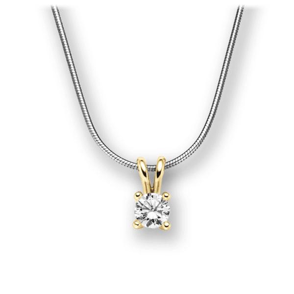 Collier in Weißgold 585 Gelbgold 585 mit 0,5 ct. Brillant tw, vs von acredo - A-10M9RF-WG5-1IV4KGZ Collier in Weißgold 585 Gelbgold 585 mit 0,5 ct. Brillant tw, vs von acredo - A-10M9RF-WG5-1IV4KGZ