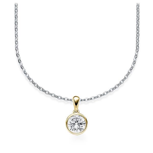 Collier in Weißgold 585 Gelbgold 585 mit 0,5 ct. Brillant tw, vs von Steinberg - Q-ZLFQA-WG5-1IV4L1Z Collier in Weißgold 585 Gelbgold 585 mit 0,5 ct. Brillant tw, vs von Steinberg - Q-ZLFQA-WG5-1IV4L1Z