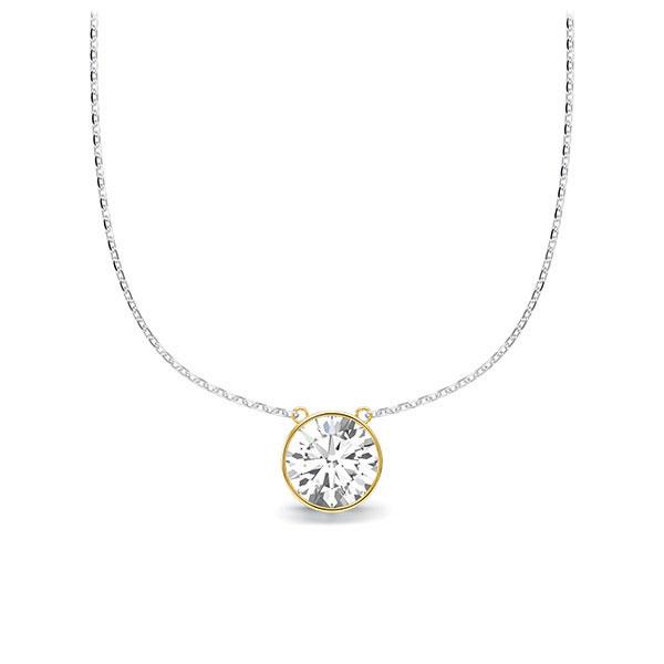 Collier in Weißgold 585 Gelbgold 585 mit 0,5 ct. Brillant tw, vs von Steinberg - Q-ZLISN-WG5-1IV4L1Z Collier in Weißgold 585 Gelbgold 585 mit 0,5 ct. Brillant tw, vs von Steinberg - Q-ZLISN-WG5-1IV4L1Z