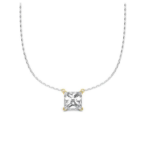 Collier in Weissgold 585 Gelbgold 585 mit 0,5 ct. Prinzess-Diamant tw, vs von Steinberg - Q-ZLEZ7-WG5-UZDHGZ Collier in Weissgold 585 Gelbgold 585 mit 0,5 ct. Prinzess-Diamant tw, vs von Steinberg - Q-ZLEZ7-WG5-UZDHGZ