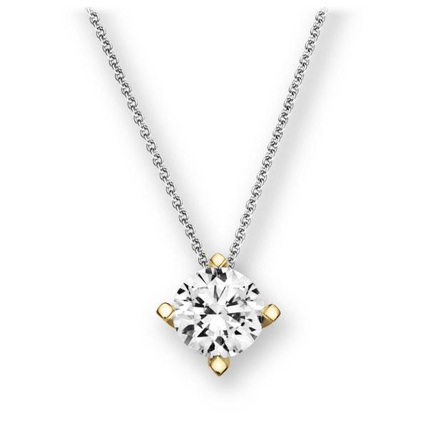 Collier in Weißgold 585 Gelbgold 585 mit 0,7 ct. Brillant tw, si von 123gold - E-36DUM-WG5-1R7K9LZ Collier in Weißgold 585 Gelbgold 585 mit 0,7 ct. Brillant tw, si von 123gold - E-36DUM-WG5-1R7K9LZ