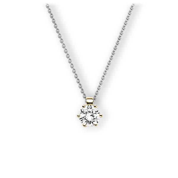 Collier in Weißgold 585 Gelbgold 585 mit 0,7 ct. Brillant tw, vs von 123gold - E-3VBEK-WG5-1IV4HLZ Collier in Weißgold 585 Gelbgold 585 mit 0,7 ct. Brillant tw, vs von 123gold - E-3VBEK-WG5-1IV4HLZ