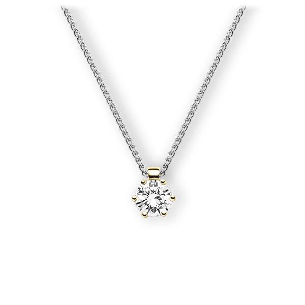 Collier in Weißgold 585 Gelbgold 585 mit 0,7 ct. Brillant tw, vs von 123gold - E-3VBKG-WG5-1IV4HLZ Collier in Weißgold 585 Gelbgold 585 mit 0,7 ct. Brillant tw, vs von 123gold - E-3VBKG-WG5-1IV4HLZ
