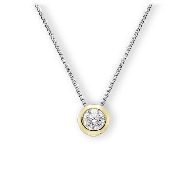 Collier in Weißgold 585 Gelbgold 585 mit 0,7 ct. Brillant tw, vs von 123gold - E-3WJ4Z-WG5-1IV4XRZ Collier in Weißgold 585 Gelbgold 585 mit 0,7 ct. Brillant tw, vs von 123gold - E-3WJ4Z-WG5-1IV4XRZ