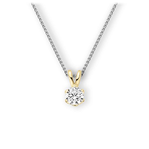 Collier in Weißgold 585 Gelbgold 585 mit 0,7 ct. Brillant tw, vs von 123gold - E-3WJZK-WG5-1IV4HLZ Collier in Weißgold 585 Gelbgold 585 mit 0,7 ct. Brillant tw, vs von 123gold - E-3WJZK-WG5-1IV4HLZ