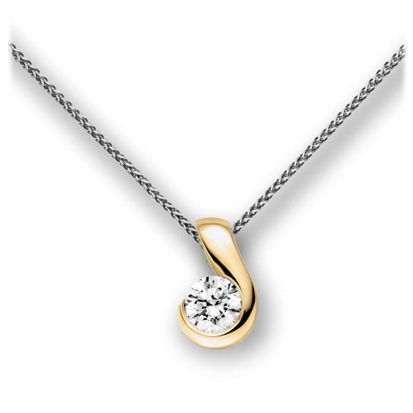 Collier in Weißgold 585 Gelbgold 585 mit 0,7 ct. Brillant tw, vs von acredo - A-10LN7N-WG5-1IVFS6Z Collier in Weißgold 585 Gelbgold 585 mit 0,7 ct. Brillant tw, vs von acredo - A-10LN7N-WG5-1IVFS6Z
