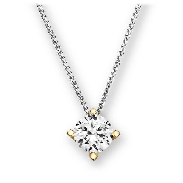 Collier in Weißgold 585 Gelbgold 585 mit 1 ct. Brillant tw, vs von 123gold - E-2U7LG-WG5-1IV6K6Z Collier in Weißgold 585 Gelbgold 585 mit 1 ct. Brillant tw, vs von 123gold - E-2U7LG-WG5-1IV6K6Z