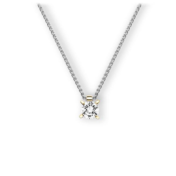 Collier in Weißgold 585 Gelbgold 585 mit 1 ct. Brillant tw, vs von 123gold - E-3WIAU-WG5-1IV6K6Z Collier in Weißgold 585 Gelbgold 585 mit 1 ct. Brillant tw, vs von 123gold - E-3WIAU-WG5-1IV6K6Z