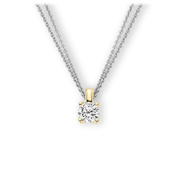Collier in Weißgold 585 Gelbgold 585 mit 1 ct. Brillant tw, vs von 123gold - E-3WIEH-WG5-1IV6K6Z Collier in Weißgold 585 Gelbgold 585 mit 1 ct. Brillant tw, vs von 123gold - E-3WIEH-WG5-1IV6K6Z