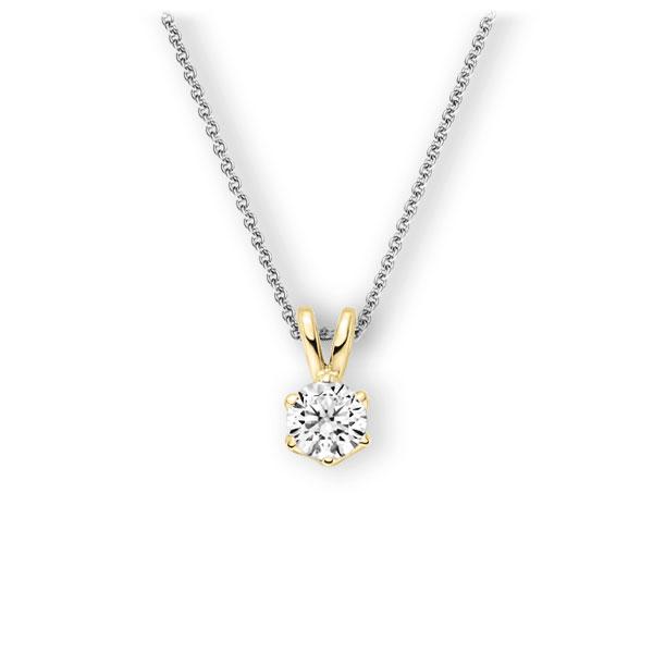 Collier in Weißgold 585 Gelbgold 585 mit 1 ct. Brillant tw, vs von 123gold - E-3WJSS-WG5-1IV56WZ Collier in Weißgold 585 Gelbgold 585 mit 1 ct. Brillant tw, vs von 123gold - E-3WJSS-WG5-1IV56WZ