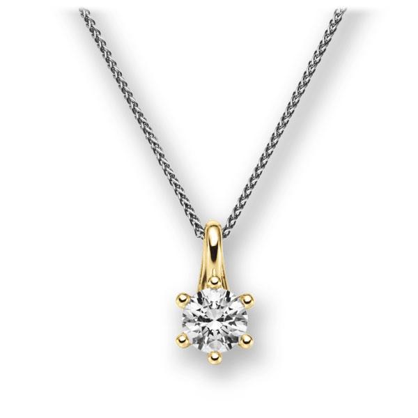 Collier in Weißgold 585 Gelbgold 585 mit 1 ct. Brillant tw, vs von acredo - A-10L9S6-WG5-1IV56WZ Collier in Weißgold 585 Gelbgold 585 mit 1 ct. Brillant tw, vs von acredo - A-10L9S6-WG5-1IV56WZ