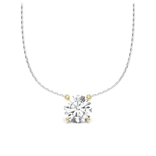 Collier in Weißgold 585 Gelbgold 585 mit 1 ct. Brillant tw, vs von Steinberg - Q-ZLLNC-WG5-1IV6K6Z Collier in Weißgold 585 Gelbgold 585 mit 1 ct. Brillant tw, vs von Steinberg - Q-ZLLNC-WG5-1IV6K6Z
