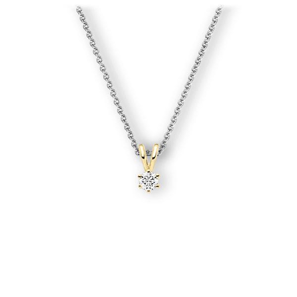 Collier in Weißgold 585 Gelbgold 585 mit zus. 0,15 ct. Brillant tw, vs von 123gold - E-3WJTT-WG5-1Z84ZZ Collier in Weißgold 585 Gelbgold 585 mit zus. 0,15 ct. Brillant tw, vs von 123gold - E-3WJTT-WG5-1Z84ZZ
