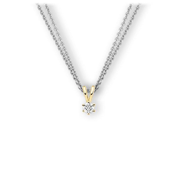 Collier in Weißgold 585 Gelbgold 585 mit zus. 0,15 ct. Brillant tw, vs von 123gold - E-3WJVH-WG5-1Z84ZZ Collier in Weißgold 585 Gelbgold 585 mit zus. 0,15 ct. Brillant tw, vs von 123gold - E-3WJVH-WG5-1Z84ZZ