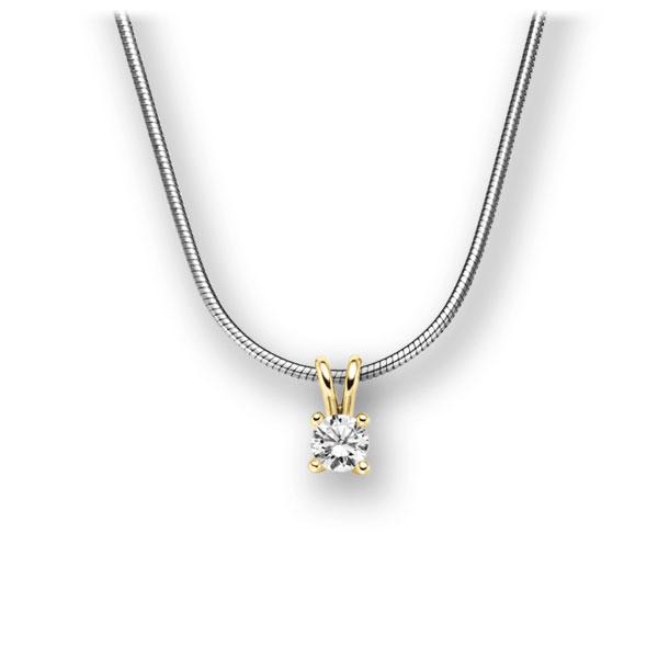 Collier in Weißgold 585 Gelbgold 585 mit zus. 0,15 ct. Brillant tw, vs von acredo - A-10MFVI-WG5-1TXE9Z Collier in Weißgold 585 Gelbgold 585 mit zus. 0,15 ct. Brillant tw, vs von acredo - A-10MFVI-WG5-1TXE9Z