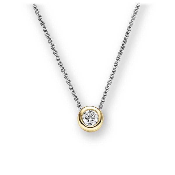 Collier in Weissgold 585 Gelbgold 585 mit zus. 0,1 ct. Brillant tw, si von 123gold - E-2TW7M-WG5-1FX4ZWZ Collier in Weissgold 585 Gelbgold 585 mit zus. 0,1 ct. Brillant tw, si von 123gold - E-2TW7M-WG5-1FX4ZWZ