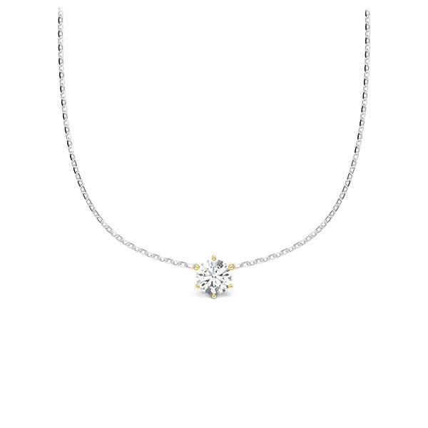 Collier in Weißgold 585 Gelbgold 585 mit zus. 0,1 ct. Brillant tw, si von Steinberg - Q-ZLCQN-WG5-1U0YMBZ Collier in Weißgold 585 Gelbgold 585 mit zus. 0,1 ct. Brillant tw, si von Steinberg - Q-ZLCQN-WG5-1U0YMBZ