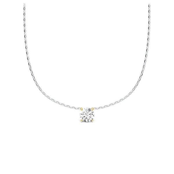 Collier in Weißgold 585 Gelbgold 585 mit zus. 0,1 ct. Brillant tw, si von Steinberg - Q-ZLLFK-WG5-1U12I3Z Collier in Weißgold 585 Gelbgold 585 mit zus. 0,1 ct. Brillant tw, si von Steinberg - Q-ZLLFK-WG5-1U12I3Z