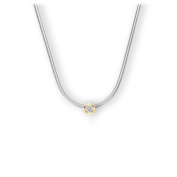 Collier in Weißgold 585 Gelbgold 585 mit zus. 0,1 ct. Brillant tw, vs von 123gold - E-3WJIW-WG5-1Z8K4Z Collier in Weißgold 585 Gelbgold 585 mit zus. 0,1 ct. Brillant tw, vs von 123gold - E-3WJIW-WG5-1Z8K4Z