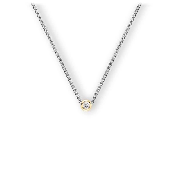 Collier in Weißgold 585 Gelbgold 585 mit zus. 0,1 ct. Brillant tw, vs von 123gold - E-3WJJX-WG5-1Z8K4Z Collier in Weißgold 585 Gelbgold 585 mit zus. 0,1 ct. Brillant tw, vs von 123gold - E-3WJJX-WG5-1Z8K4Z