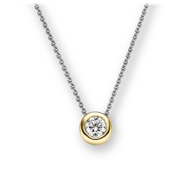 Collier in Weißgold 585 Gelbgold 585 mit zus. 0,25 ct. Brillant tw, si von 123gold - E-2TWZM-WG5-1FX546Z Collier in Weißgold 585 Gelbgold 585 mit zus. 0,25 ct. Brillant tw, si von 123gold - E-2TWZM-WG5-1FX546Z