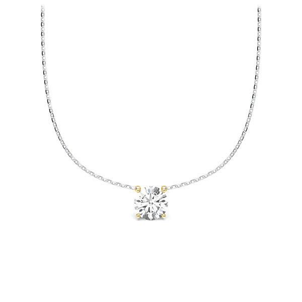 Collier in Weißgold 585 Gelbgold 585 mit zus. 0,25 ct. Brillant tw, si von Steinberg - Q-ZLLH2-WG5-1U12I6Z Collier in Weißgold 585 Gelbgold 585 mit zus. 0,25 ct. Brillant tw, si von Steinberg - Q-ZLLH2-WG5-1U12I6Z