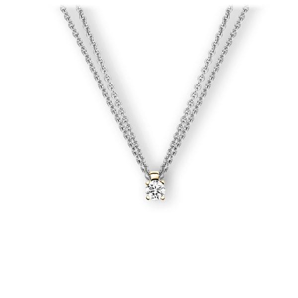 Collier in Weißgold 585 Gelbgold 585 mit zus. 0,25 ct. Brillant tw, vs von 123gold - E-3WI8B-WG5-1TT9JZ Collier in Weißgold 585 Gelbgold 585 mit zus. 0,25 ct. Brillant tw, vs von 123gold - E-3WI8B-WG5-1TT9JZ