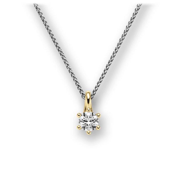 Collier in Weißgold 585 Gelbgold 585 mit zus. 0,25 ct. Brillant tw, vs von acredo - A-10LM6U-WG5-1TMZ8Z Collier in Weißgold 585 Gelbgold 585 mit zus. 0,25 ct. Brillant tw, vs von acredo - A-10LM6U-WG5-1TMZ8Z