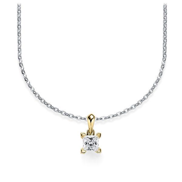 Collier in Weißgold 585 Gelbgold 585 mit zus. 0,25 ct. Prinzess-Diamant tw, si von Steinberg - Q-ZLF0L-WG5-1A2TJBZ Collier in Weißgold 585 Gelbgold 585 mit zus. 0,25 ct. Prinzess-Diamant tw, si von Steinberg - Q-ZLF0L-WG5-1A2TJBZ
