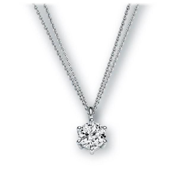 Collier in Weißgold 585 mit 0,4 ct. Brillant tw, vs von 123gold - E-2U6P9-WW5-1IV561Z Collier in Weißgold 585 mit 0,4 ct. Brillant tw, vs von 123gold - E-2U6P9-WW5-1IV561Z
