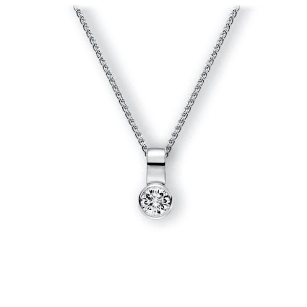 Collier in Weißgold 585 mit 0,4 ct. Brillant tw, vs von 123gold - E-3WIYV-WW5-1IV50BZ Collier in Weißgold 585 mit 0,4 ct. Brillant tw, vs von 123gold - E-3WIYV-WW5-1IV50BZ