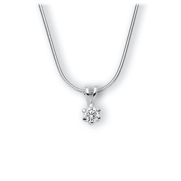 Collier in Weißgold 585 mit 0,4 ct. Brillant tw, vs von 123gold - E-3WJWK-WW5-1IV561Z Collier in Weißgold 585 mit 0,4 ct. Brillant tw, vs von 123gold - E-3WJWK-WW5-1IV561Z