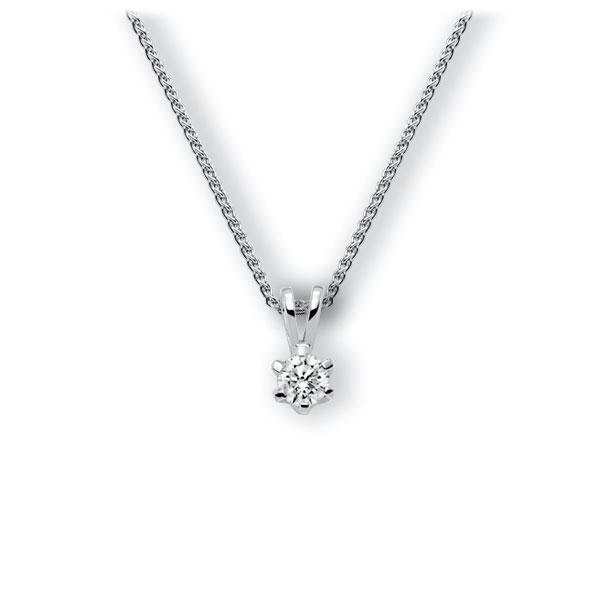 Collier in Weißgold 585 mit 0,5 ct. Brillant tw, vs von 123gold - E-3WJZR-WW5-1IV54BZ Collier in Weißgold 585 mit 0,5 ct. Brillant tw, vs von 123gold - E-3WJZR-WW5-1IV54BZ