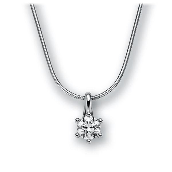Collier in Weißgold 585 mit 0,5 ct. Brillant tw, vs von acredo - A-10L6SP-WW5-1IV54BZ Collier in Weißgold 585 mit 0,5 ct. Brillant tw, vs von acredo - A-10L6SP-WW5-1IV54BZ