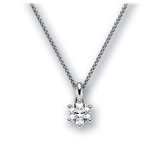 Collier in Weißgold 585 mit 0,5 ct. Brillant tw, vs von acredo - A-10L94F-WW5-1IV54BZ Collier in Weißgold 585 mit 0,5 ct. Brillant tw, vs von acredo - A-10L94F-WW5-1IV54BZ
