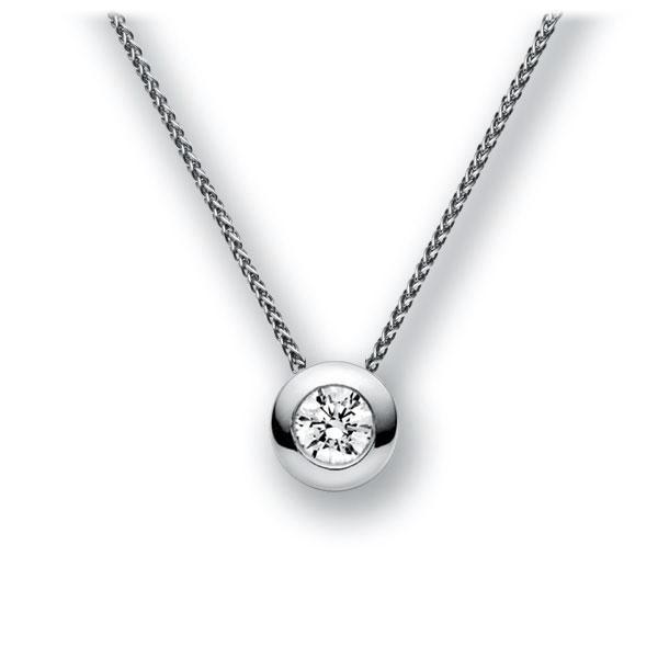 Collier in Weißgold 585 mit 0,5 ct. Brillant tw, vs von acredo - A-11IBWZ-WW5-1IV4L1Z Collier in Weißgold 585 mit 0,5 ct. Brillant tw, vs von acredo - A-11IBWZ-WW5-1IV4L1Z