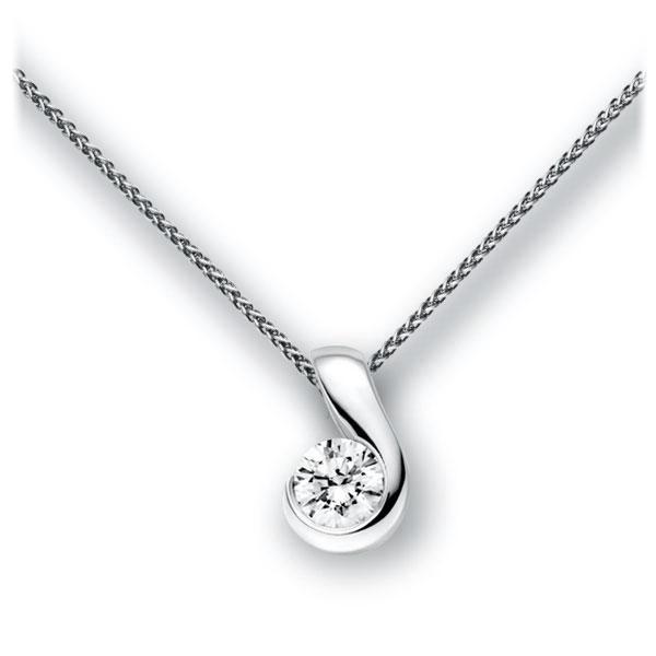 Collier in Weißgold 585 mit 0,7 ct. Brillant tw, vs von acredo - A-10LG2U-WW5-1IVFS6Z Collier in Weißgold 585 mit 0,7 ct. Brillant tw, vs von acredo - A-10LG2U-WW5-1IVFS6Z