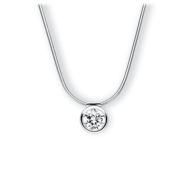 Collier in Weißgold 585 mit 1 ct. Brillant tw, vs von 123gold - E-3VB80-WW5-1IV64GZ Collier in Weißgold 585 mit 1 ct. Brillant tw, vs von 123gold - E-3VB80-WW5-1IV64GZ