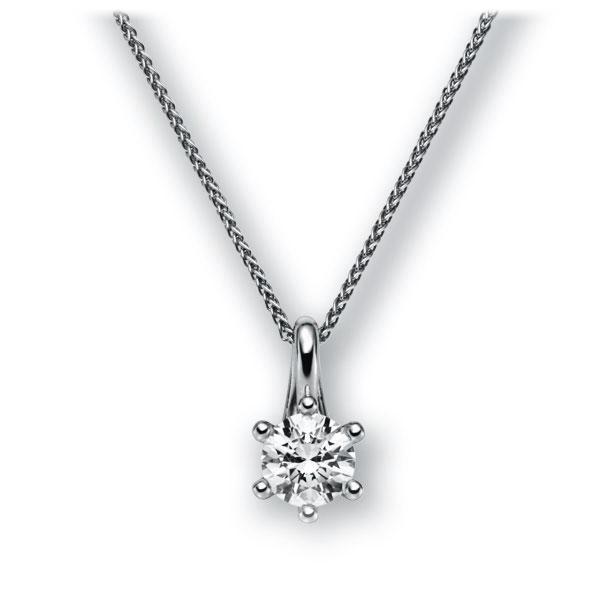 Collier in Weißgold 585 mit 1 ct. Brillant tw, vs von acredo - A-10LDN5-WW5-1IV56WZ Collier in Weißgold 585 mit 1 ct. Brillant tw, vs von acredo - A-10LDN5-WW5-1IV56WZ