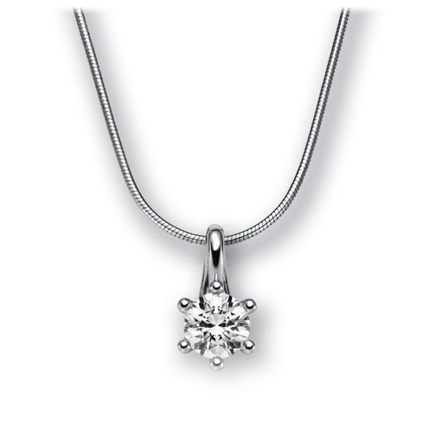 Collier in Weissgold 585 mit 1 ct. Brillant tw, vs von acredo - A-10M9RN-WW5-1IV56WZ Collier in Weissgold 585 mit 1 ct. Brillant tw, vs von acredo - A-10M9RN-WW5-1IV56WZ