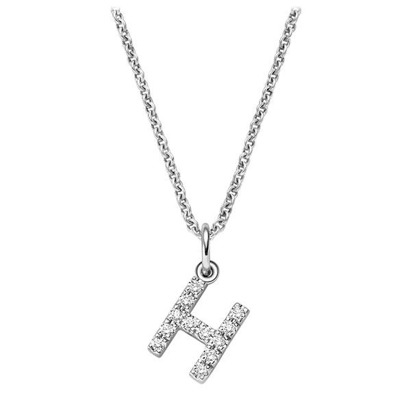 Collier in Weißgold 585 mit zus. 0,06 ct. tw, vs - BD-13KZ3I-W5-1XAP0LZ Collier in Weißgold 585 mit zus. 0,06 ct. tw, vs - BD-13KZ3I-W5-1XAP0LZ