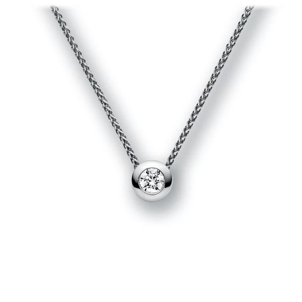 Collier in Weißgold 585 mit zus. 0,15 ct. Brillant tw, si von acredo - A-11IBWF-WW5-1TWR9Z Collier in Weißgold 585 mit zus. 0,15 ct. Brillant tw, si von acredo - A-11IBWF-WW5-1TWR9Z