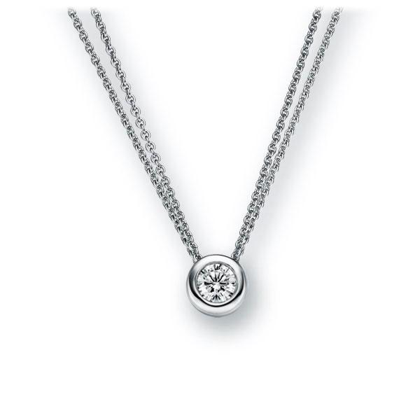 Collier in Weißgold 585 mit zus. 0,15 ct. Brillant tw, vs von 123gold - E-2TX20-WW5-1Z850Z Collier in Weißgold 585 mit zus. 0,15 ct. Brillant tw, vs von 123gold - E-2TX20-WW5-1Z850Z