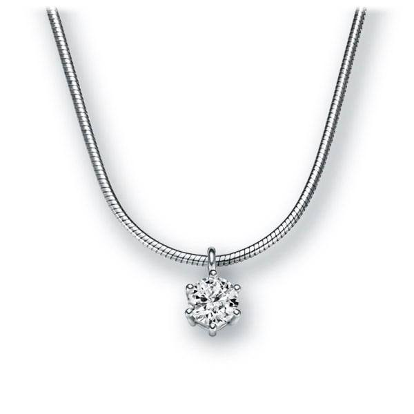 Collier in Weißgold 585 mit zus. 0,15 ct. Brillant tw, vs von 123gold - E-2U6K8-WW5-1Z84ZZ Collier in Weißgold 585 mit zus. 0,15 ct. Brillant tw, vs von 123gold - E-2U6K8-WW5-1Z84ZZ