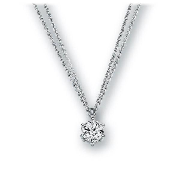 Collier in Weißgold 585 mit zus. 0,15 ct. Brillant tw, vs von 123gold - E-2U6P5-WW5-1Z84ZZ Collier in Weißgold 585 mit zus. 0,15 ct. Brillant tw, vs von 123gold - E-2U6P5-WW5-1Z84ZZ